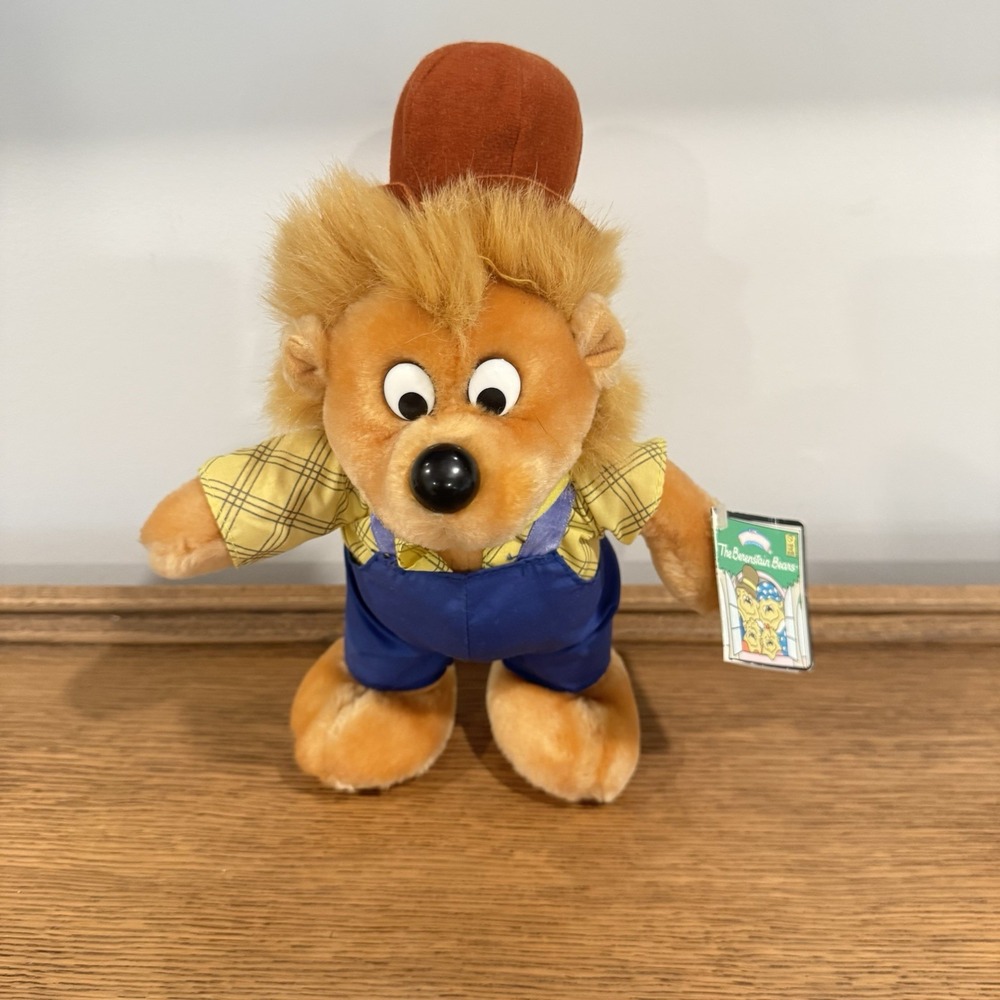 Vintage Berenstain Bears Papa Bear 10" Plush Stuffed Toy Applause 1989 NWT
